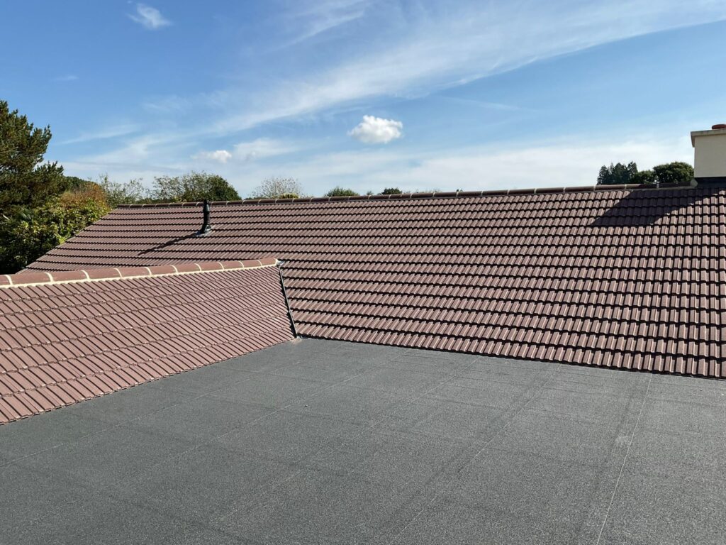 This is a photo of a roof which has just been repaired works carried out by LS Roofing Furze Platt